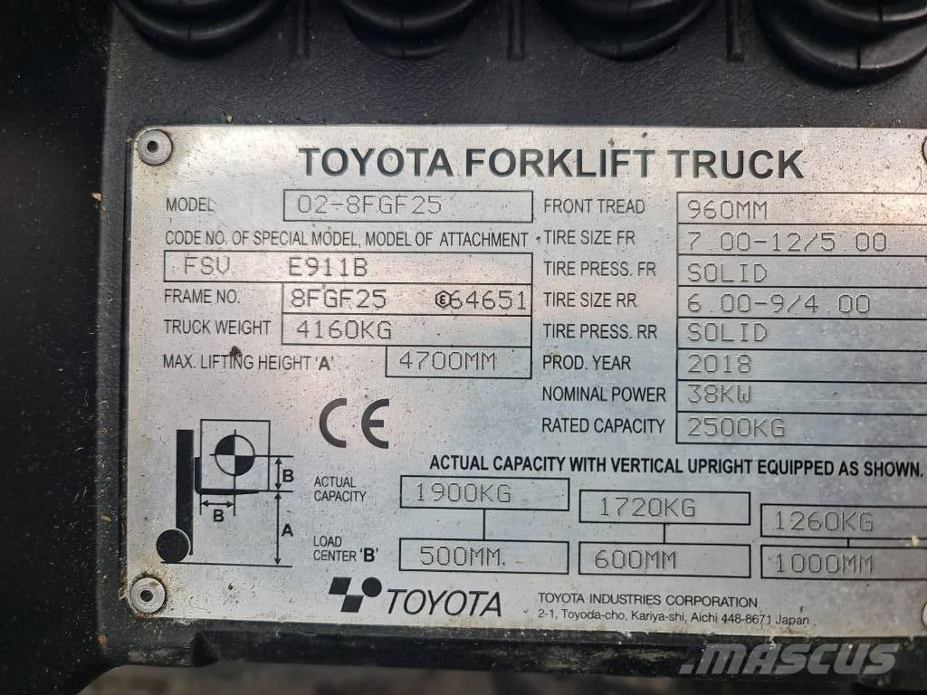 Toyota 02-8 FGF25 Camiones LPG