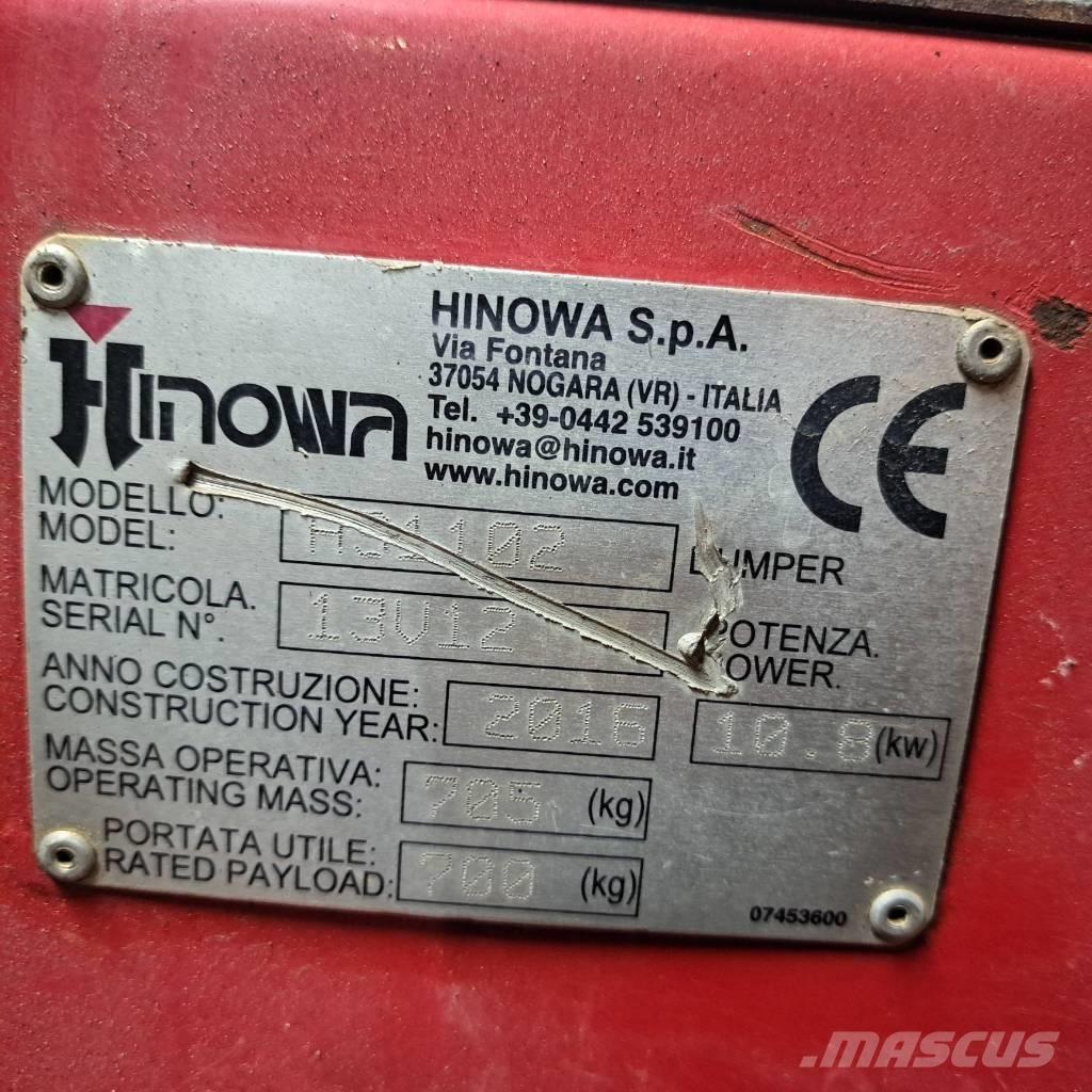 Hinowa HS1102 Camiones de volteo sobre orugas