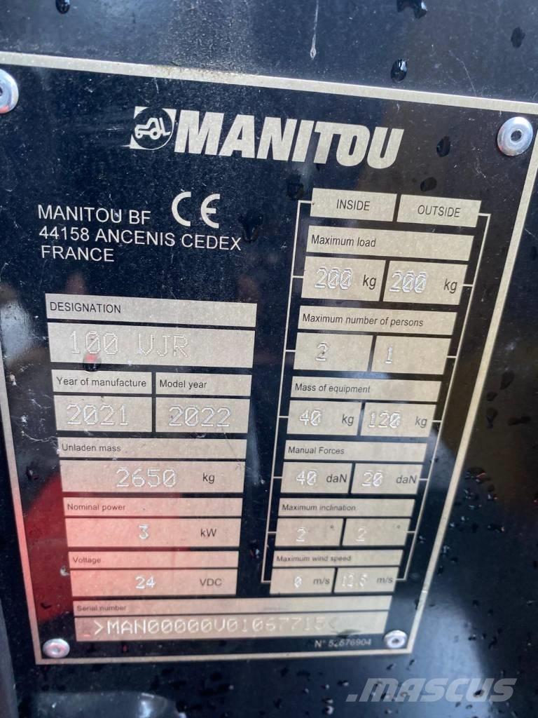 Manitou 100 VJR Plataformas con jaula de elevación