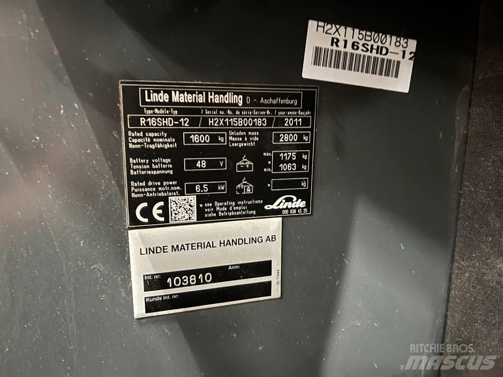 Linde R16S Montacargas de alcance de gran altura