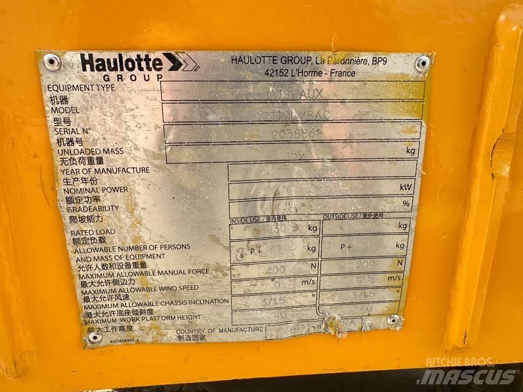 Haulotte OPTIMUM 8 Plataformas tijera