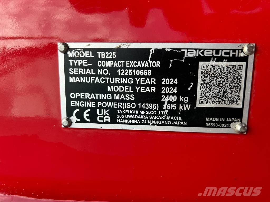 Takeuchi TB 225A V5 Miniexcavadoras