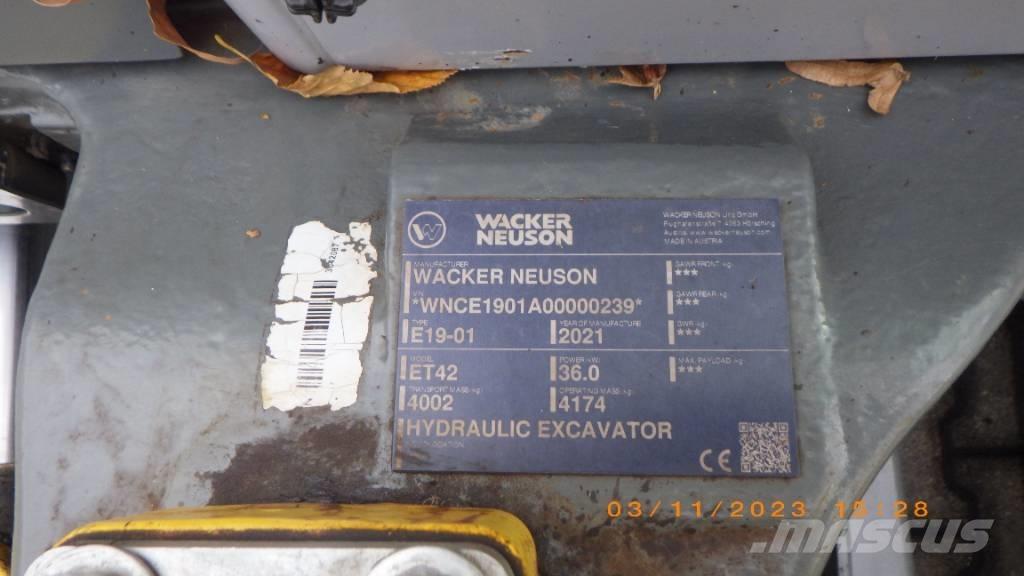 Wacker Neuson ET42 Excavadoras sobre orugas