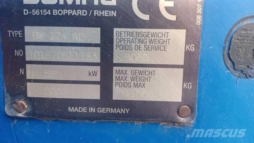 Bomag BW 174 AD Rodillos de doble tambor