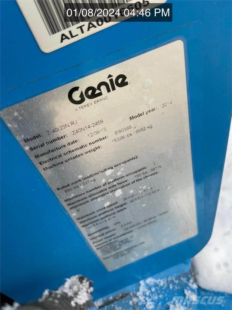 Genie Z40/23N RJ Plataformas con brazo de elevación manual