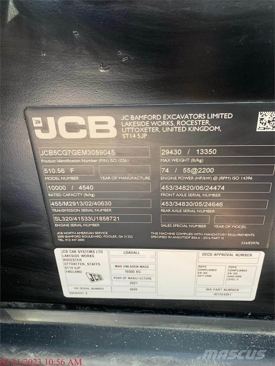 JCB 510-56 Carretillas telescópicas