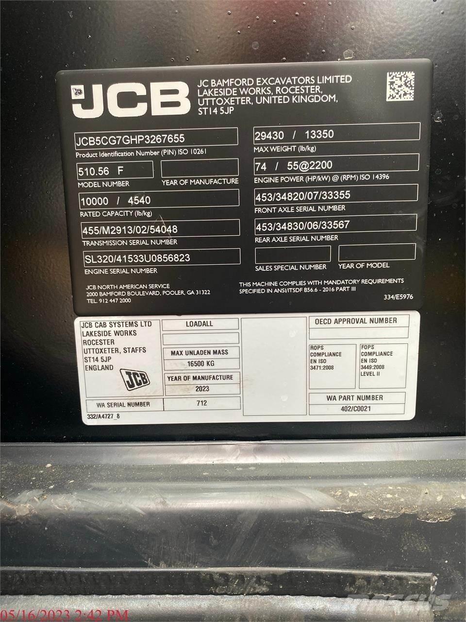 JCB 510-56 Carretillas telescópicas