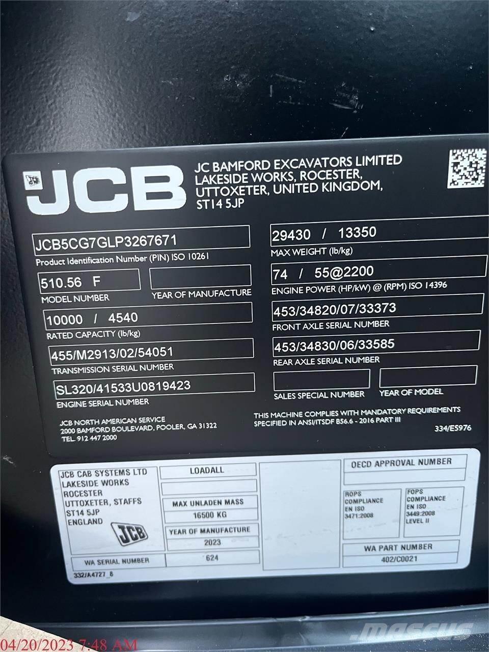 JCB 510-56 Carretillas telescópicas