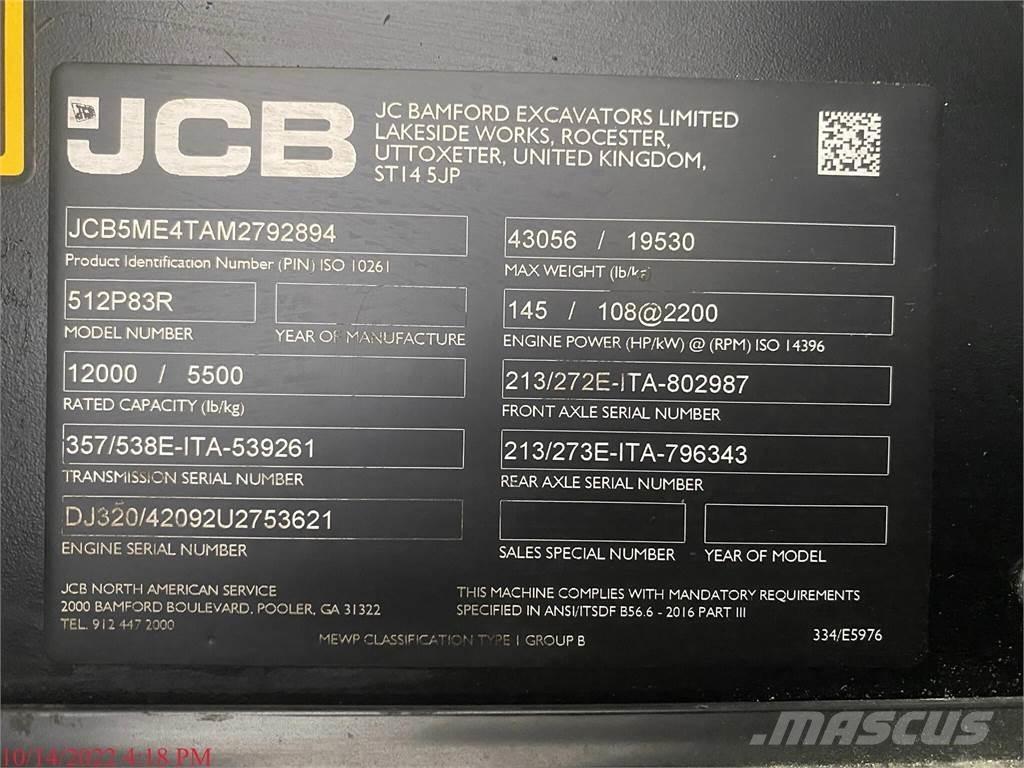 JCB 512-83R Carretillas telescópicas