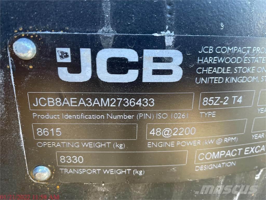 JCB 85Z-2 Excavadoras sobre orugas