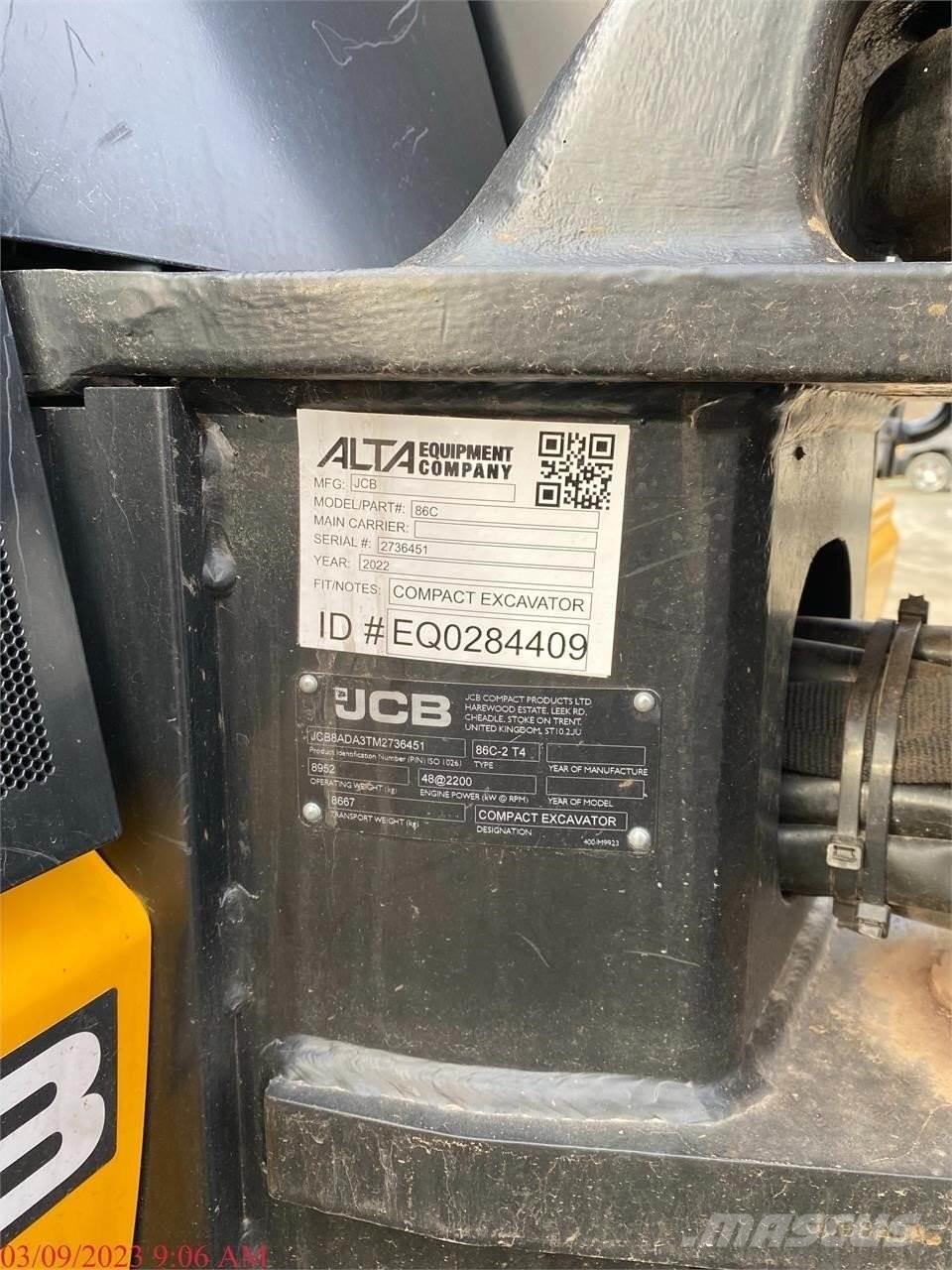 JCB 86C-2 Excavadoras sobre orugas