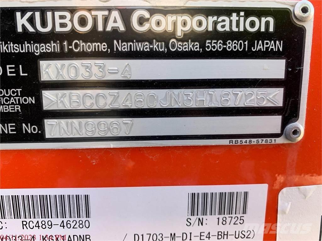 Kubota KX033-4 Miniexcavadoras