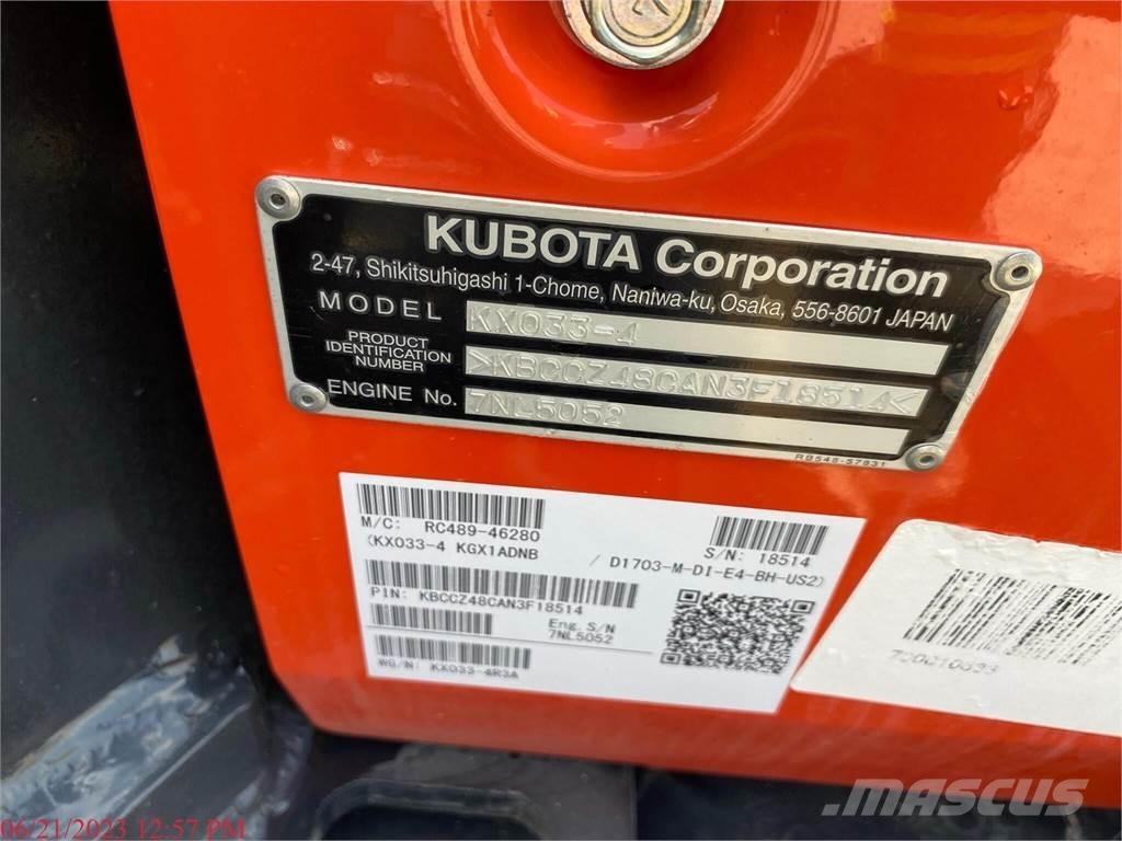 Kubota KX033-4 Miniexcavadoras