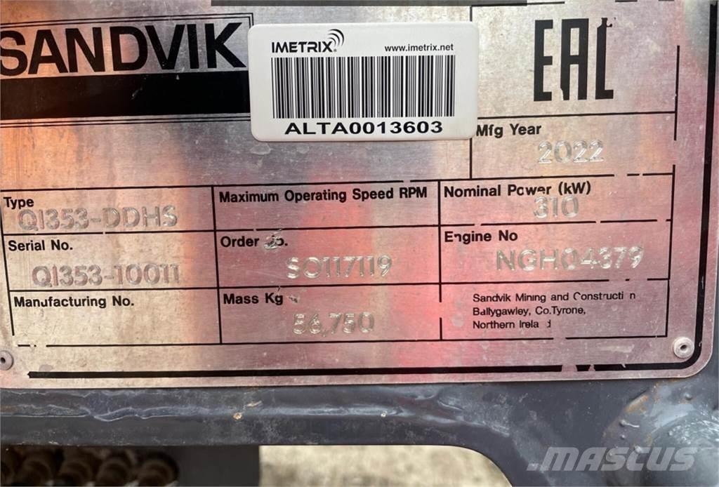 Sandvik QI353-DDHS Trituradoras