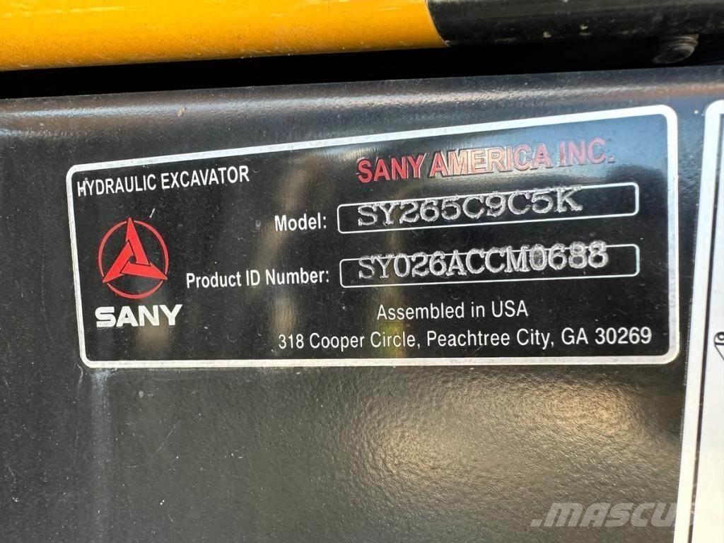 Sany SY265C LC Excavadoras sobre orugas