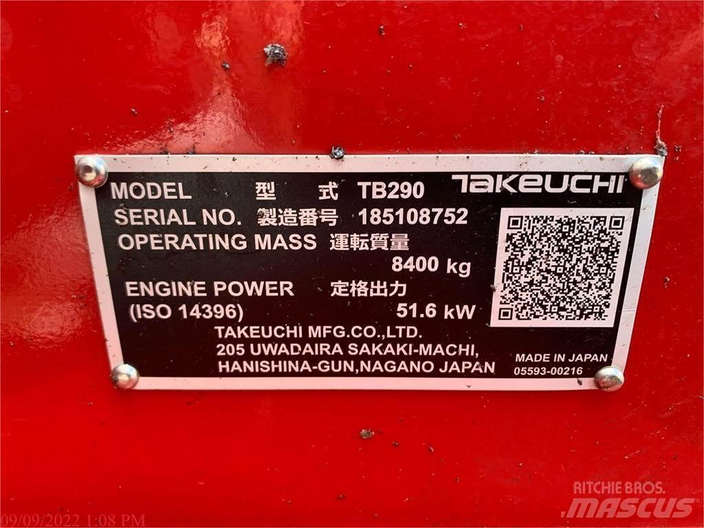 Takeuchi TB290 Excavadoras sobre orugas