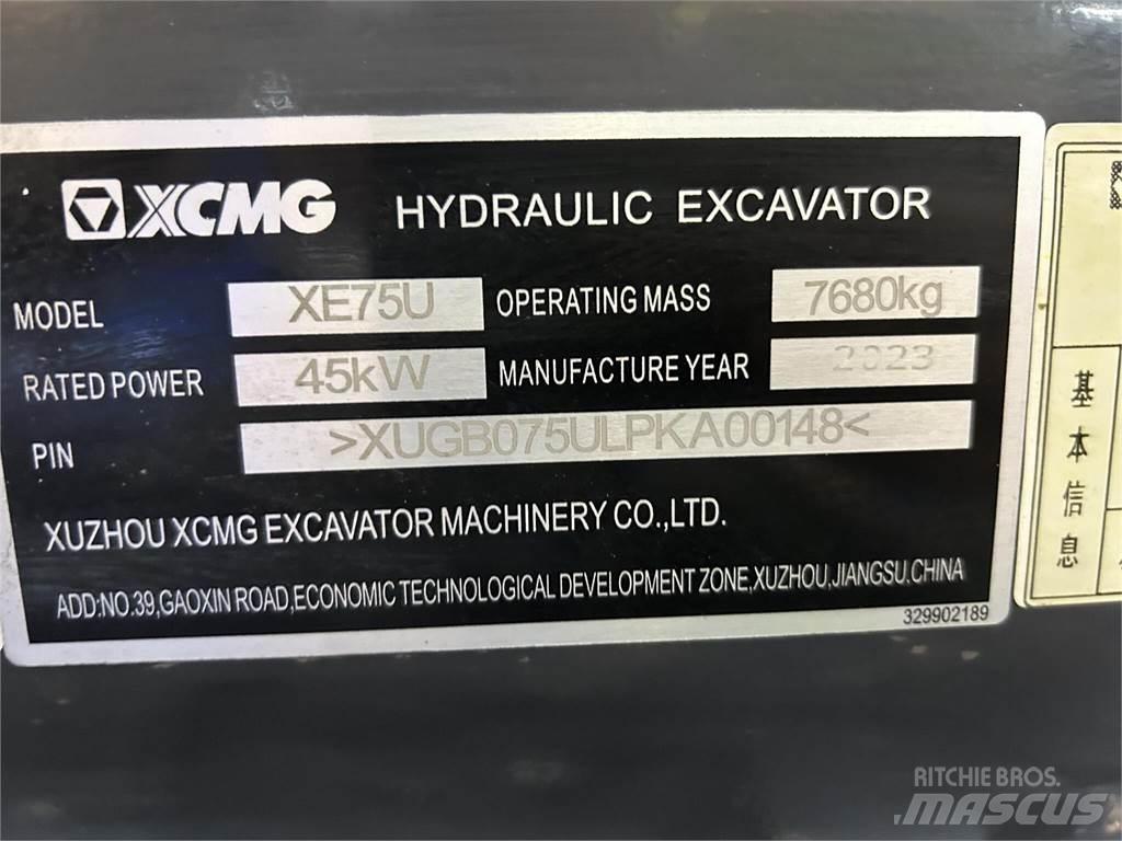 XCMG XE75U Excavadoras sobre orugas