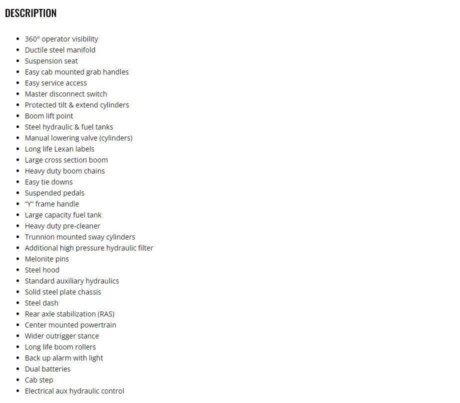 Xtreme MFG XR1585C Carretillas telescópicas