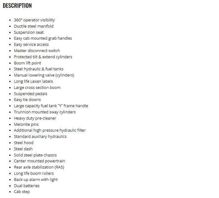 Xtreme MFG XR2585-D Carretillas telescópicas