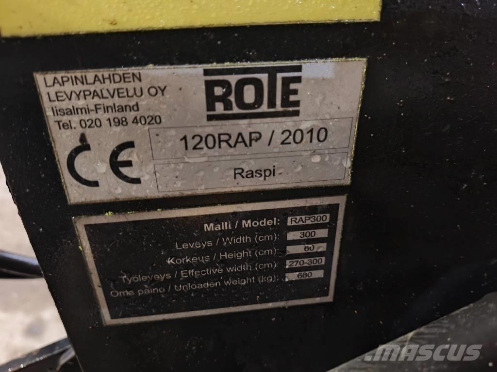 Rote RAP300 Rastras para caminos