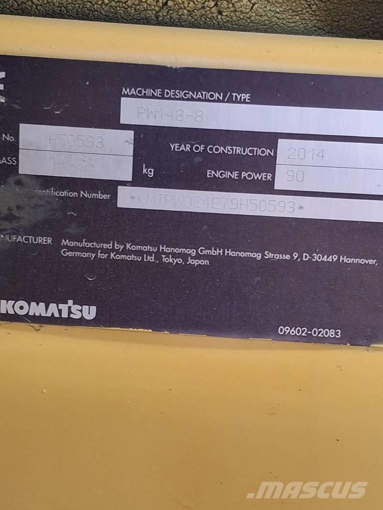 Komatsu PW 148-8 Excavadoras de ruedas