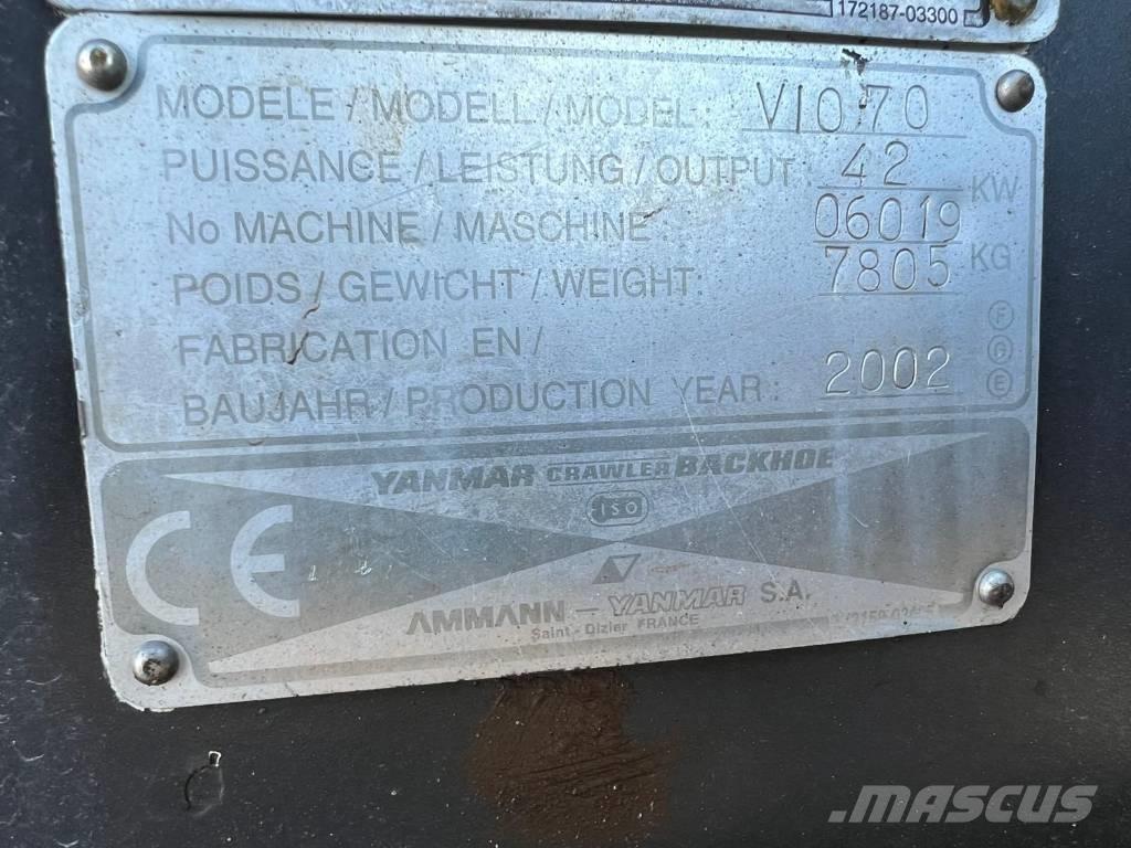 Yanmar Vio 70 Excavadoras sobre orugas