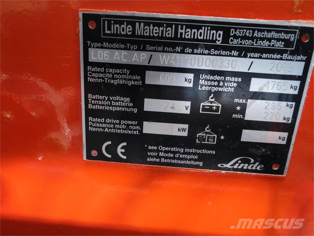 Linde L06 AC AP Apiladoras eléctricos