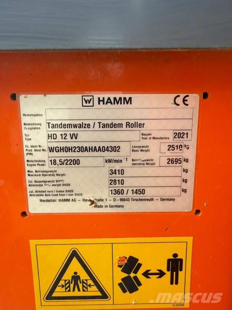 Hamm HD 12 Rodillos de doble tambor