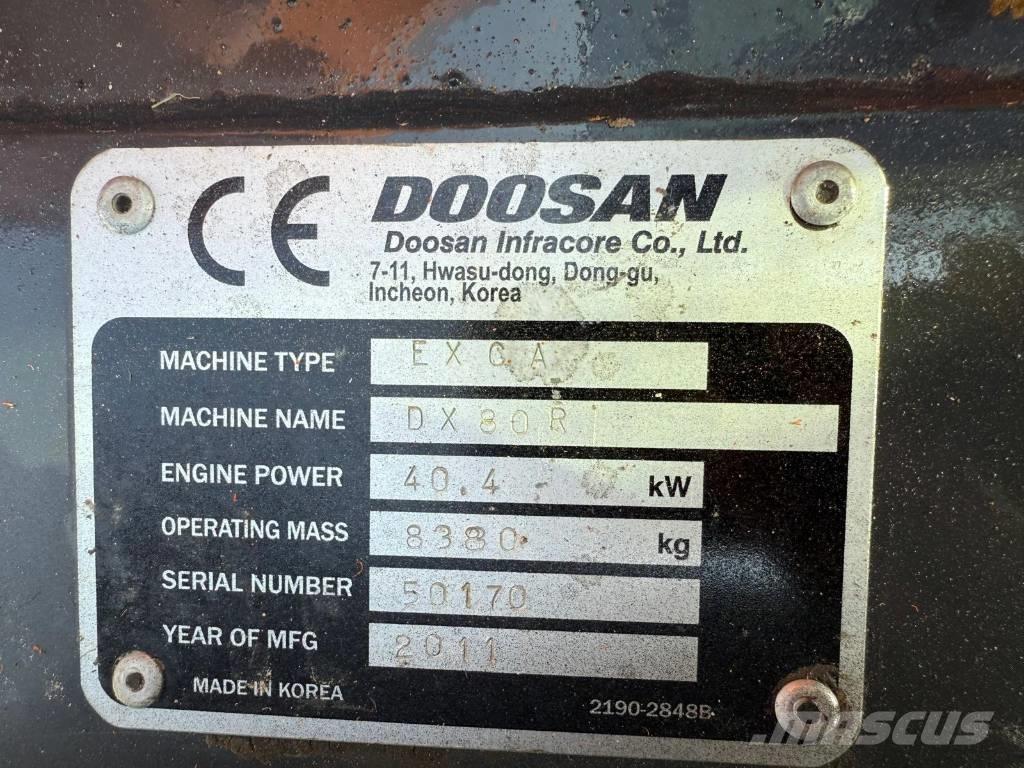 Doosan DX 80 R Excavadoras 7t - 12t