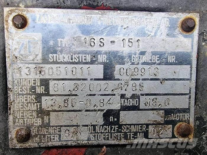 ZF 16 S 151 Otros componentes