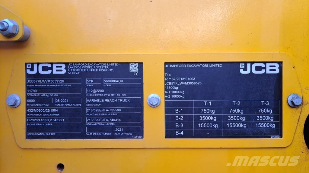 JCB 560-80 Agri Xtra Manipuladores telescópicos agrícolas