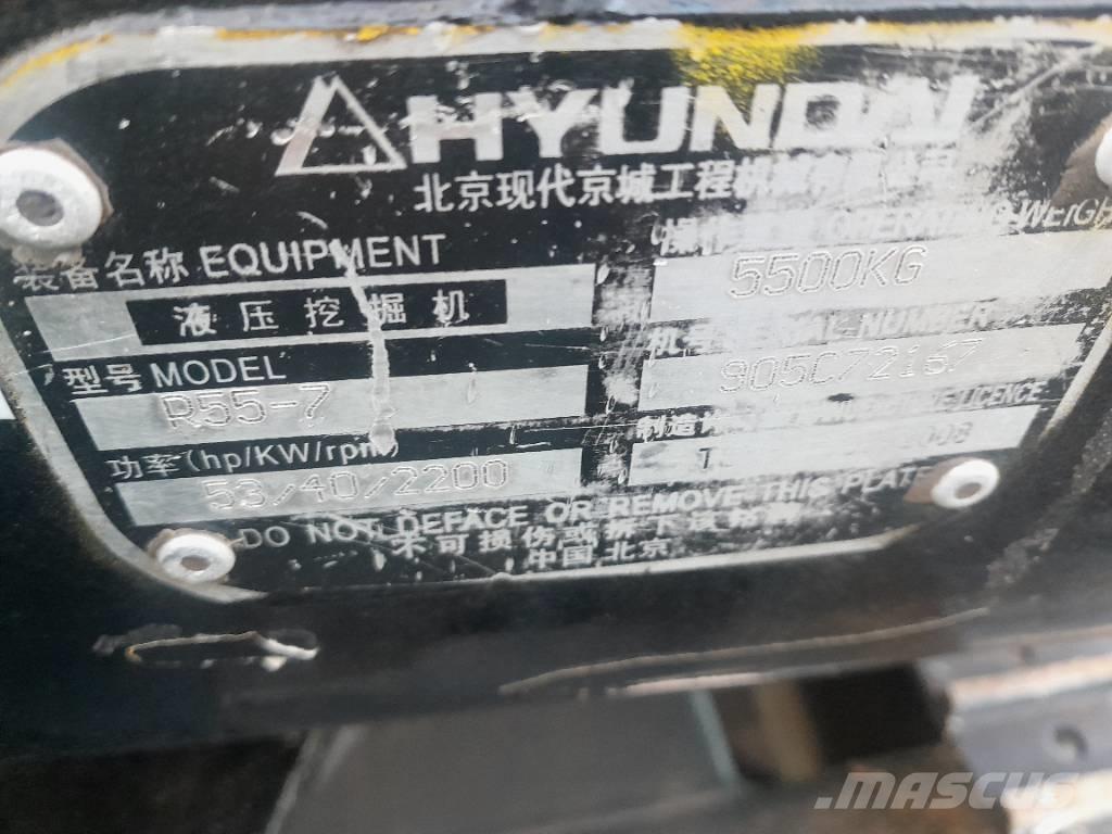 Hyundai R55-7 Excavadoras sobre orugas