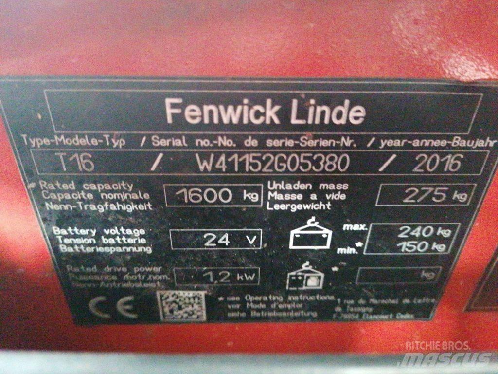 Linde T16 Montacargas de baja elevación