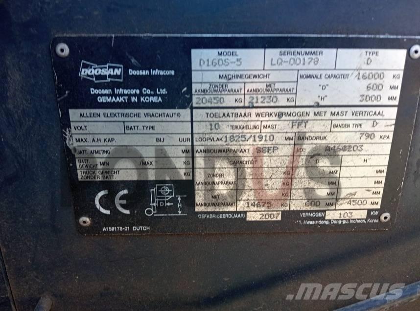 Doosan D160S-5 Camiones diesel