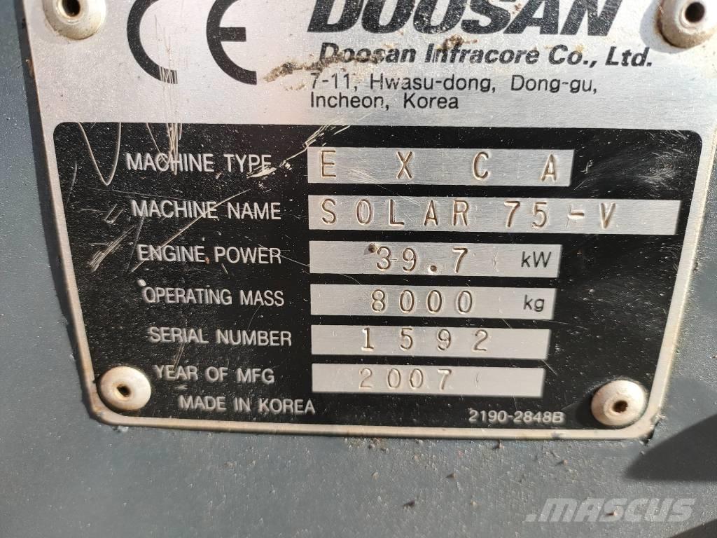 Daewoo Solar 75 Excavadoras 7t - 12t