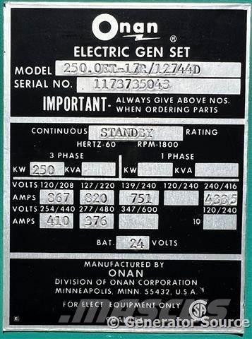 Cummins 250 kW - JUST ARRIVED Generadores de gas