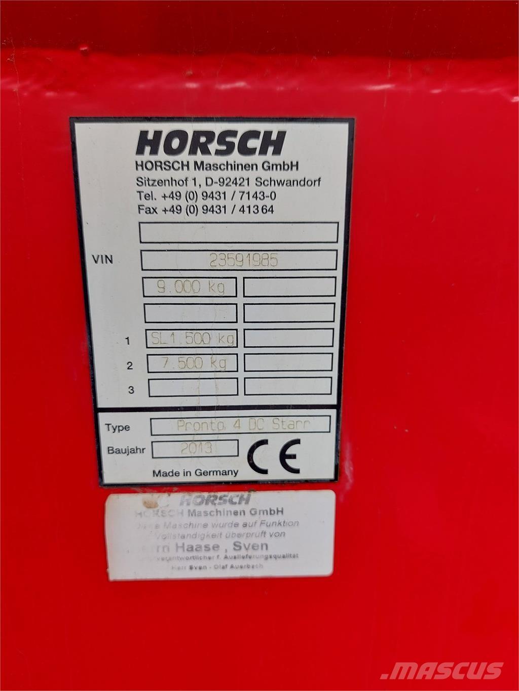 Horsch Pronto 4DC Otras máquinas y aperos de labranza