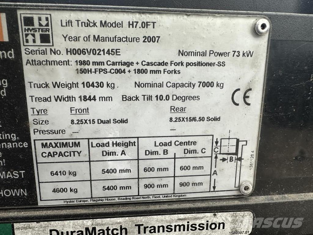 Hyster H7.0FT Camiones LPG