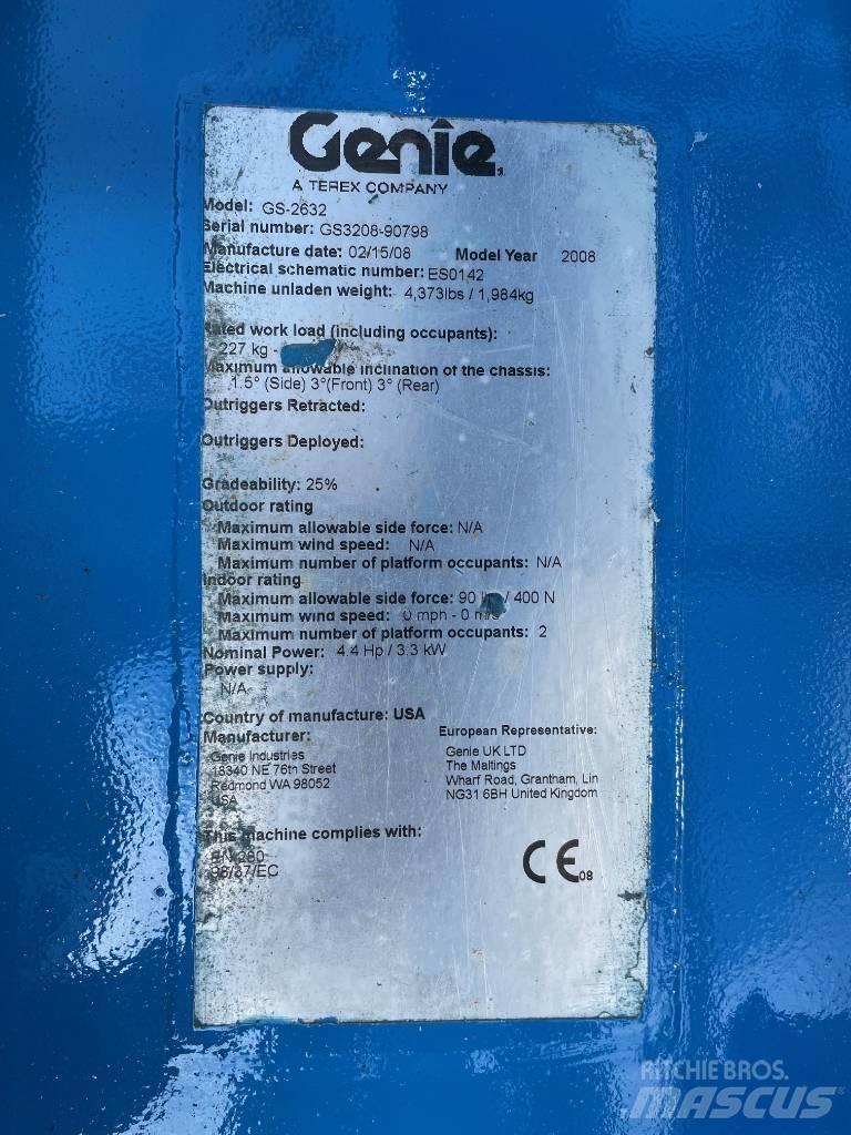 Genie GS 2632 Plataformas tijera