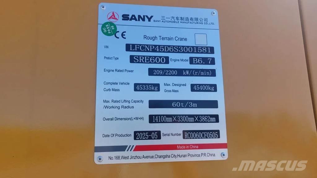 Sany SRE600 Grúas autopropulsadas