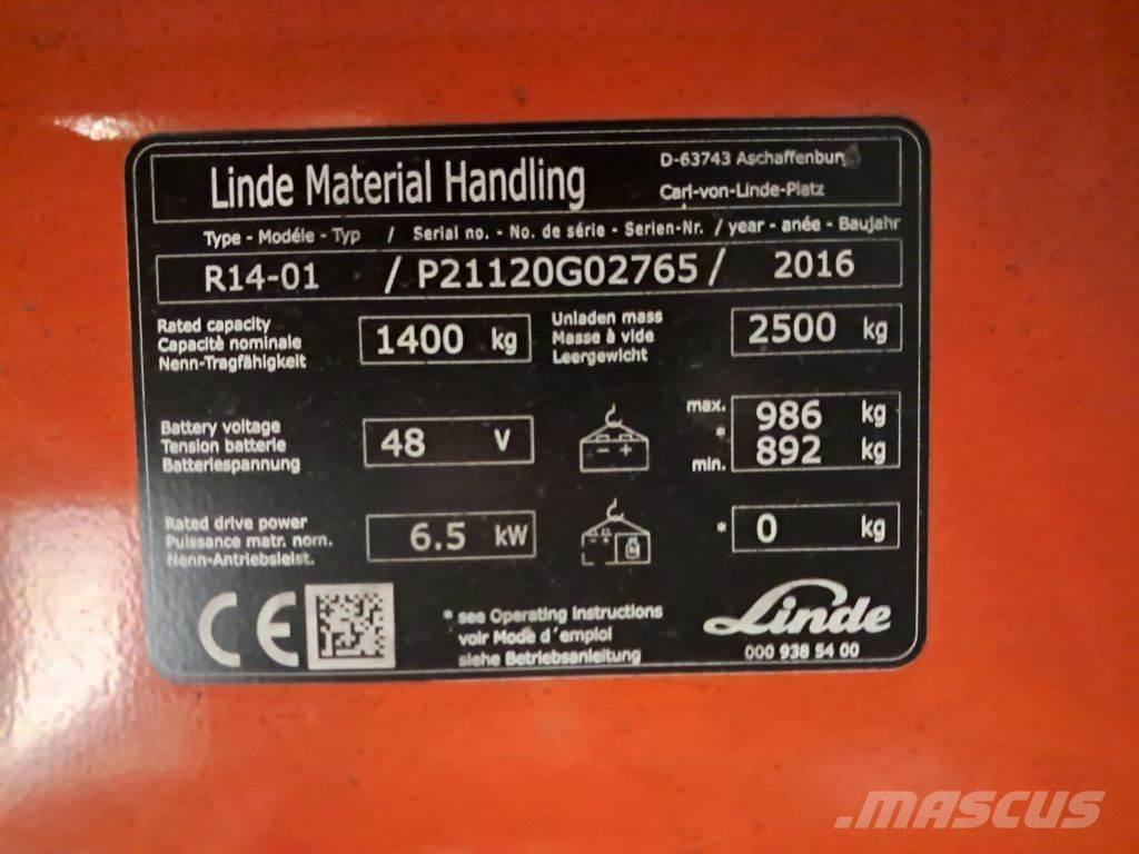 Linde R14-01 Montacargas de alcance de gran altura