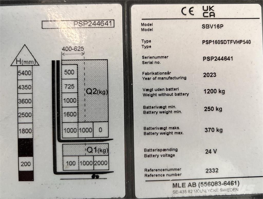 Mitsubishi SBV16PI Apiladoras eléctricos