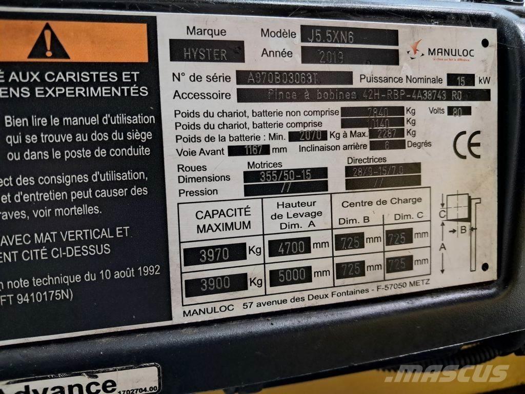 Hyster J5.5XN6 Carretillas de horquilla eléctrica