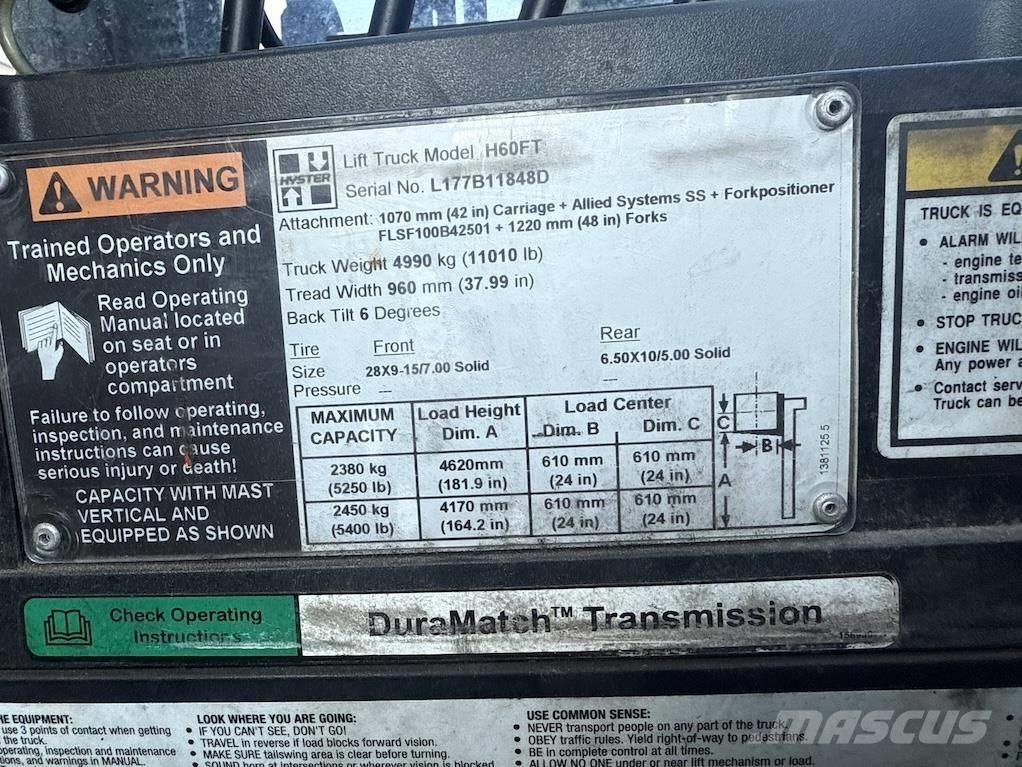 Hyster H 60 FT Montacargas - otros