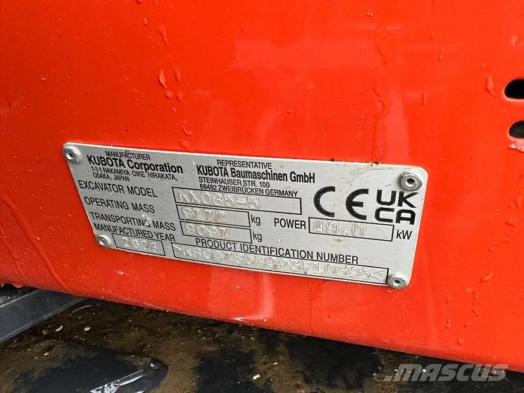 Kubota KX 085-5 2PGL Excavadoras 7t - 12t