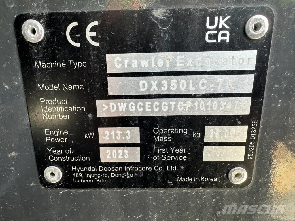 Doosan DX 350 NLC-7 Excavadoras sobre orugas