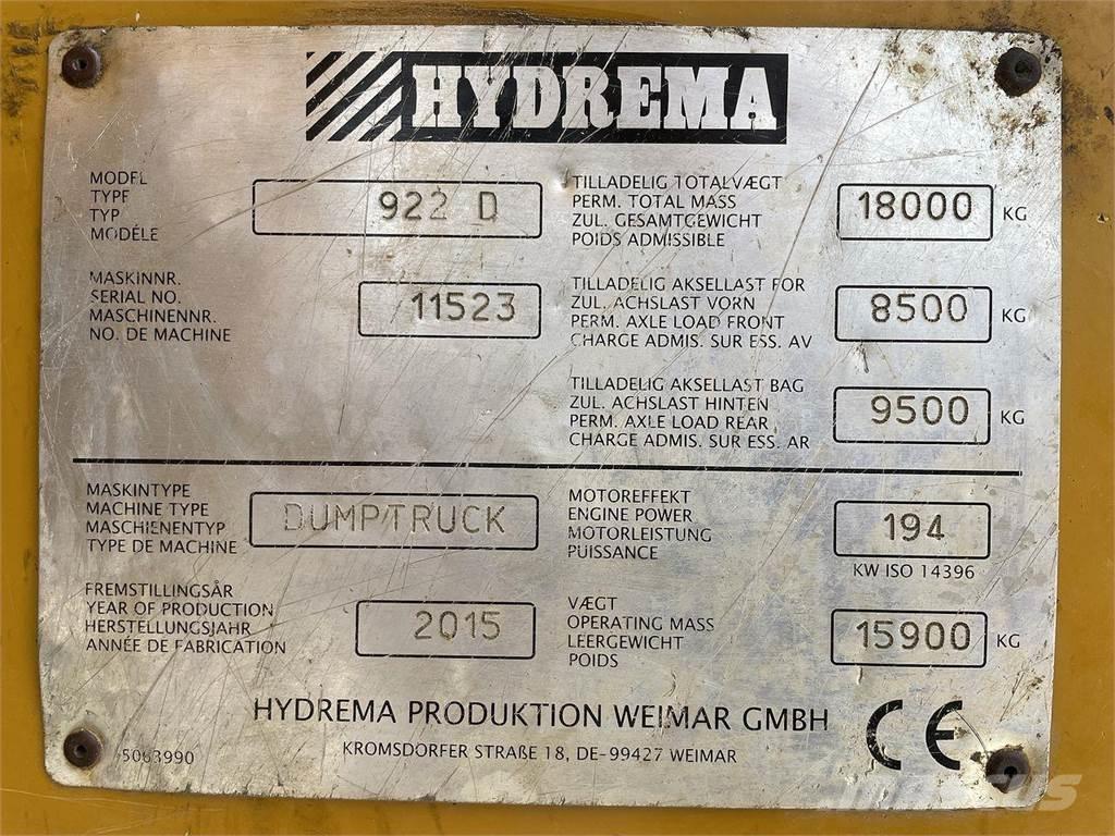 Hydrema 922D Vehículos compactos de volteo