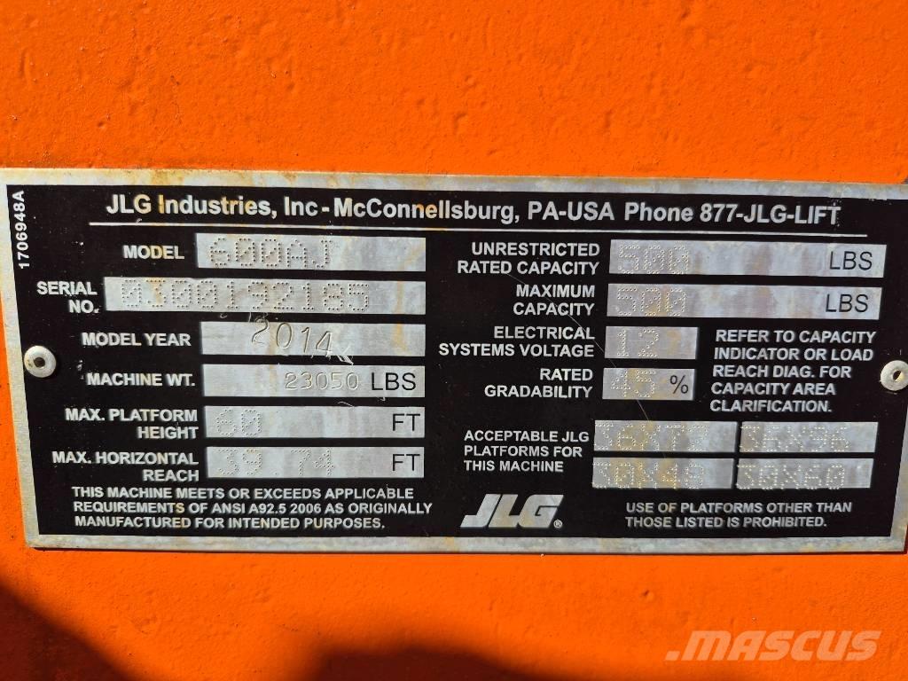 JLG 600 AJ Plataformas con brazo de elevación manual