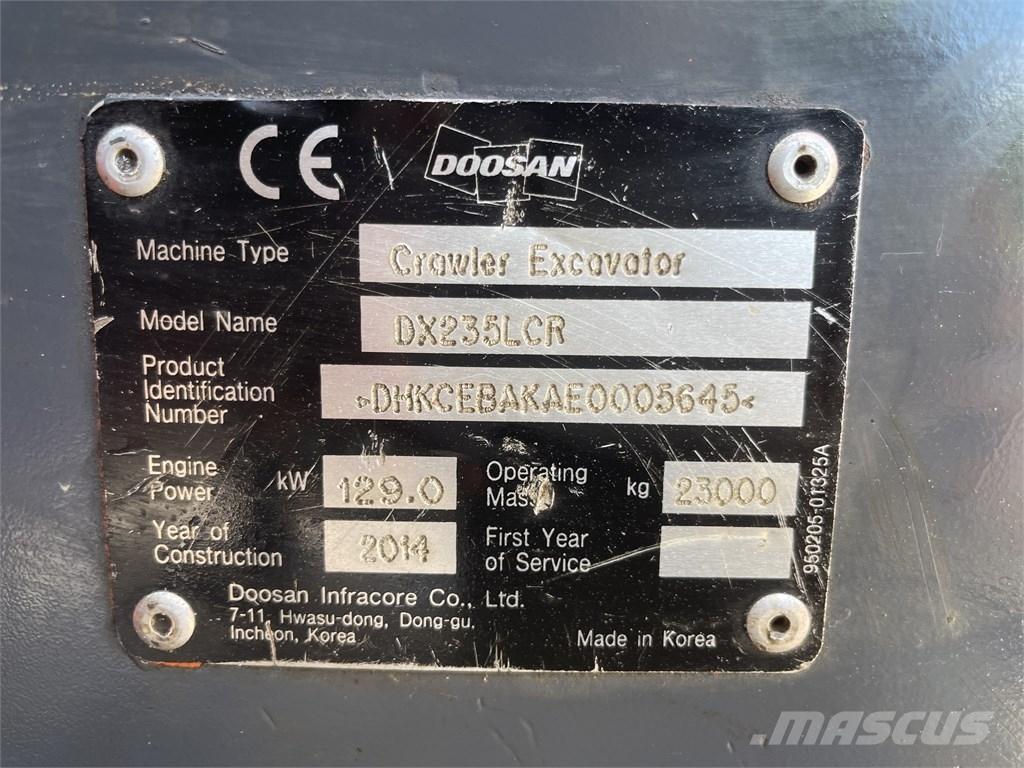 Doosan DX 235 LCR Excavadoras sobre orugas