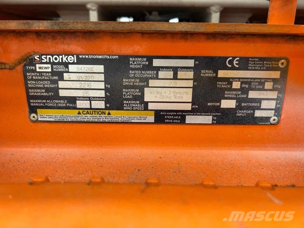 Snorkel S 4726 E Plataformas tijera